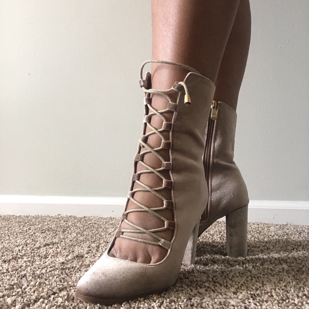 Lace up booties